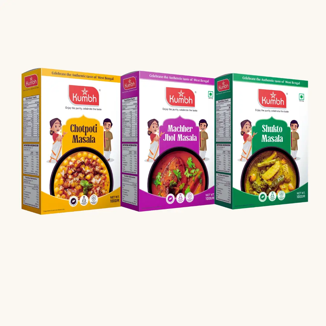 Chatpoti Masala + Machher Jhol Masala + Shukto Masala